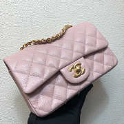 Chanel A69900 Mini Flap Bag Grained Calfskin Pink Gold Size 12 × 20 × 6 cm - 4