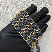  Chanel A69900 Mini Flap Bag Grained Calfskin Navy Blue Gold Size 12 × 20 × 6 cm  - 2