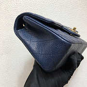  Chanel A69900 Mini Flap Bag Grained Calfskin Navy Blue Gold Size 12 × 20 × 6 cm  - 3