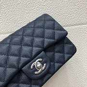 Chanel A69900 Mini Flap Bag Grained Calfskin Navy Blue Silver Size 12 × 20 × 6 cm - 4