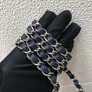 Chanel A69900 Mini Flap Bag Grained Calfskin Navy Blue Silver Size 12 × 20 × 6 cm - 5