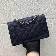 Chanel A69900 Mini Flap Bag Grained Calfskin Navy Blue Silver Size 12 × 20 × 6 cm - 6