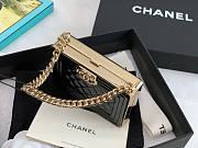 Chanel Cl Boy Minaudiere Shiny Leather Size 7.5 x 11 x 2.4 cm - 4