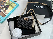 Chanel Cl Boy Minaudiere Black Size 7.5 x 11 x 2.4 cm - 1