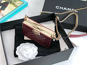 Chanel Cl Boy Minaudiere Red Size 7.5 x 11 x 2.4 cm - 5