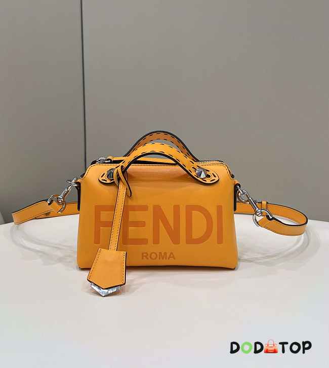 Fendi By The Way Mini Orange Leather Small Boston Bag Size 12.5 x 9.5 x 21 cm - 1