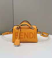 Fendi By The Way Mini Orange Leather Small Boston Bag Size 12.5 x 9.5 x 21 cm - 1