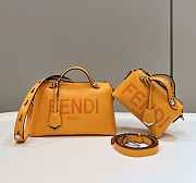Fendi By The Way Mini Orange Leather Small Boston Bag Size 12.5 x 9.5 x 21 cm - 6