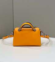 Fendi By The Way Mini Orange Leather Small Boston Bag Size 12.5 x 9.5 x 21 cm - 4