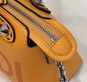 Fendi By The Way Mini Orange Leather Small Boston Bag Size 12.5 x 9.5 x 21 cm - 3
