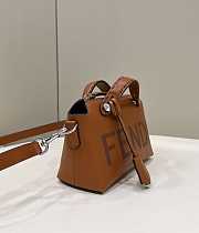 Fendi By The Way Mini Brown Leather Small Boston Bag Size 12.5 x 9.5 x 21 cm - 5