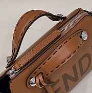 Fendi By The Way Mini Brown Leather Small Boston Bag Size 12.5 x 9.5 x 21 cm - 2