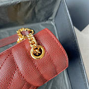 YSL Envelope Small Red Bag Size 21 x 13 x 6 cm - 4