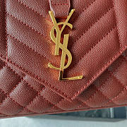 YSL Envelope Small Red Bag Size 21 x 13 x 6 cm - 6