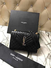 YSL Envelope Medium Bag Black Gold Size 24 x 7.5 x 18 cm - 1