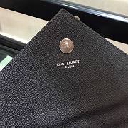 YSL Envelope Large Bag Black Silver Hardware Size 31 x 21 x 8 cm - 6