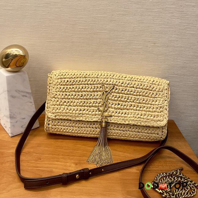 YSL Kate Raffia Handbag Size 26 x 13.5 x 4.5 cm - 1