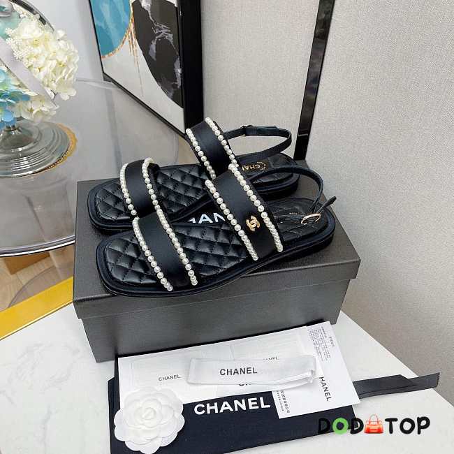 Chanel Women Sandals Black  - 1