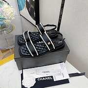 Chanel Women Sandals Black  - 1
