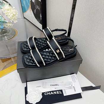 Chanel Women Sandals Black 