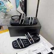 Chanel Women Sandals Black  - 3