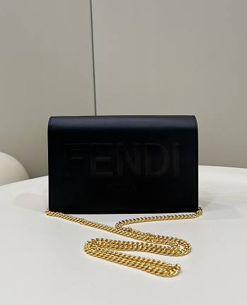 Fendi Chain Bag Black Size 20 x 6 x 13 cm