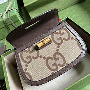 Gucci Small Top Handle Bag With Bamboo 21 cm - 2