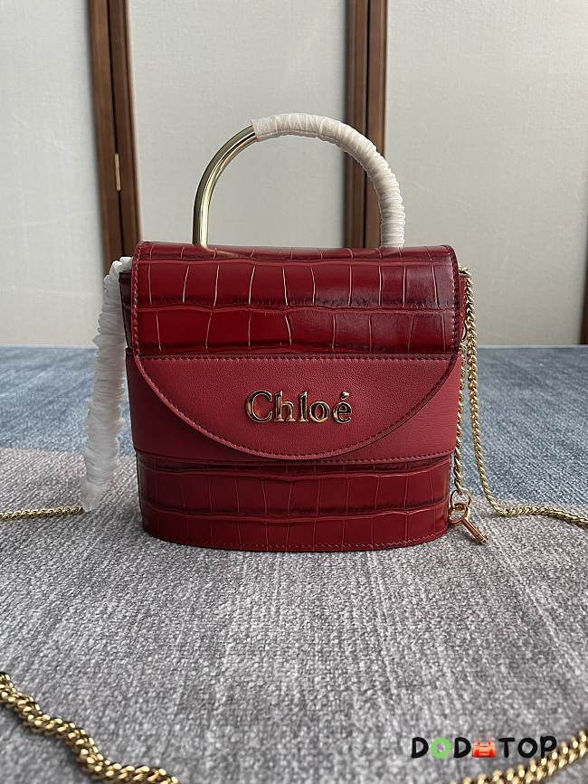 Chloe Small Aby Lock Handbag Red Size 16.5 x 7 x 15 cm - 1