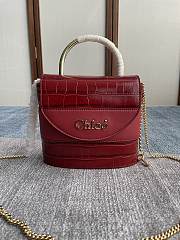 Chloe Small Aby Lock Handbag Red Size 16.5 x 7 x 15 cm - 1