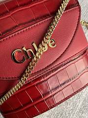 Chloe Small Aby Lock Handbag Red Size 16.5 x 7 x 15 cm - 4