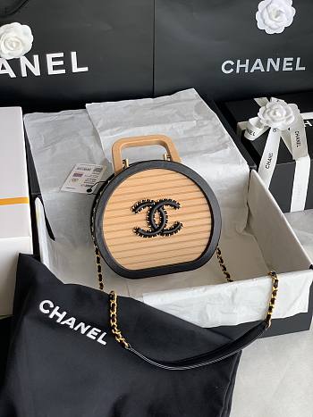Chanel Round Box Bag 17 × 21  x 7.5 cm