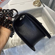 Chanel Grained Calfskin Leboy Medium Black Hardware Size 25 cm - 5