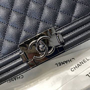 Chanel Grained Calfskin Leboy Medium Black Hardware Size 25 cm - 6