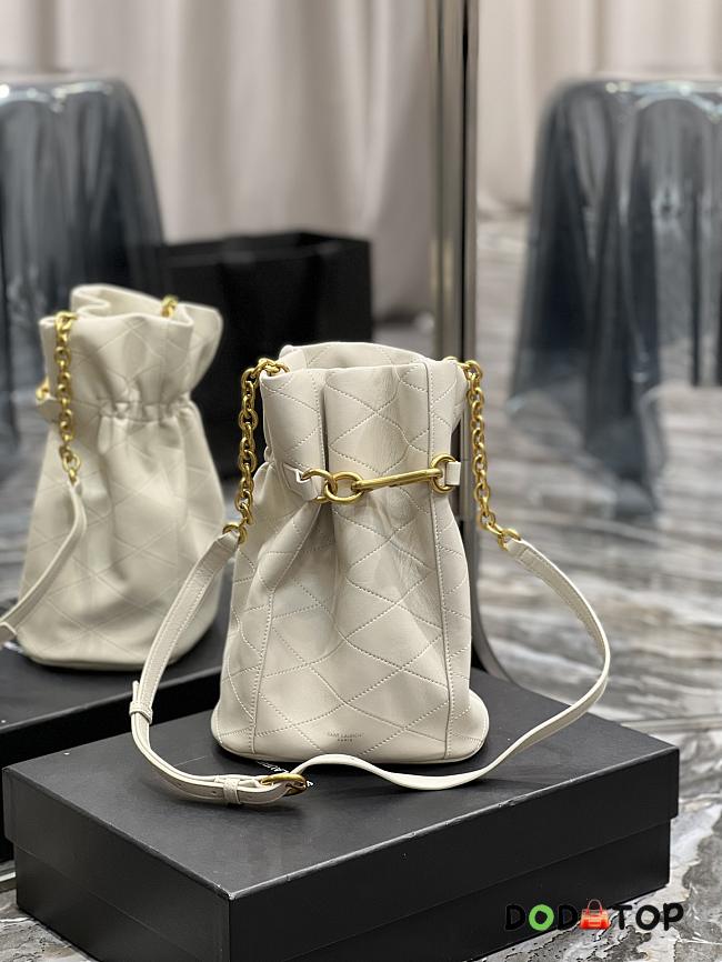 YSL Le Maillon Hook Bucket Bag White Size 19 × 27 × 12 cm - 1