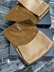 YSL Reversible Suede & Plain Leather Beige Size 28.5 x 20 x 6 cm - 2
