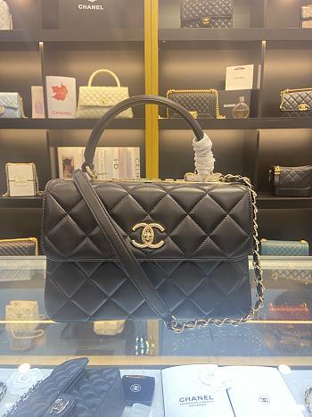 Chanel Trendy Lambskin Black Handbag Size 25 x 12 x 17 cm
