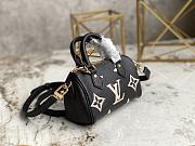 Louis Vuitton LV M81456 Black Silkscreen Nano Speedy Pillow Bag Size 16 x 11 x 9 cm - 4