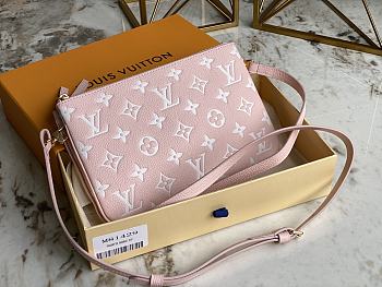 Louis Vuitton LV M81429 Pink Full Leather Crossbody Bag Size 20 x 12.5 x 3 cm