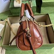 Gucci GG Matelassé Leather Chain Shoulder Bag Brown Size 19 x 13 x 11 cm - 5