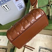 Gucci GG Matelassé Leather Chain Shoulder Bag Brown Size 19 x 13 x 11 cm - 3