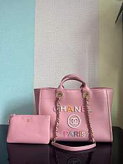 Chanel Calfskin Leather Shopping Bag Pink Size 30 x 50 x 22 cm - 2