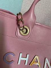 Chanel Calfskin Leather Shopping Bag Pink Size 30 x 50 x 22 cm - 4