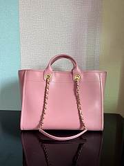 Chanel Calfskin Leather Shopping Bag Pink Size 30 x 50 x 22 cm - 5