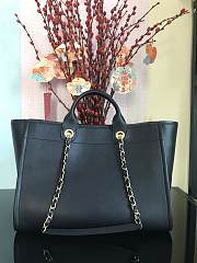 Chanel Calfskin Leather Shopping Bag Black Size 30 x 50 x 22 cm - 5