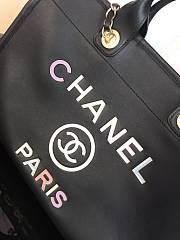 Chanel Calfskin Leather Shopping Bag Black Size 30 x 50 x 22 cm - 6