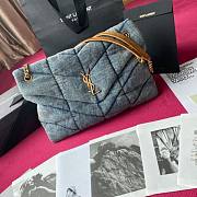 YSL Denim Loulou Puffer Bag Size 35 cm - 1