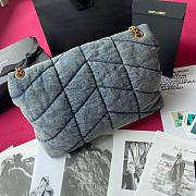 YSL Denim Loulou Puffer Bag Size 35 cm - 6