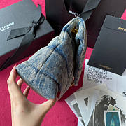 YSL Denim Loulou Puffer Small Bag Size 29 x 17 x 11 cm - 5