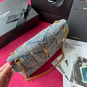 YSL Denim Loulou Puffer Small Bag Size 29 x 17 x 11 cm - 4