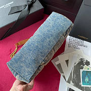 YSL Denim Loulou Puffer Small Bag Size 29 x 17 x 11 cm - 3